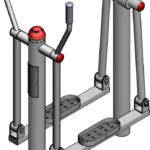 3 D Piktogramm des Skilanglauftrainers