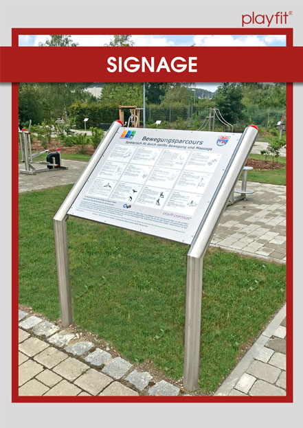 Cover picture of our Signage brochure, on the right is the link for downloading 